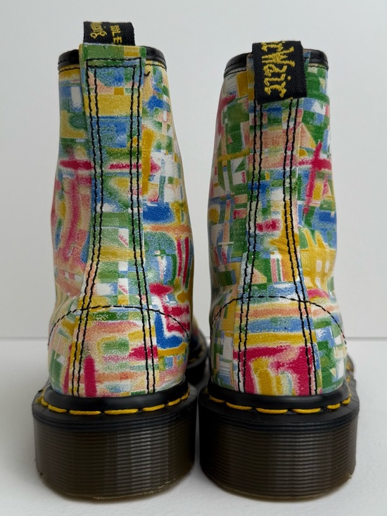 Vintage Dr. Martens England Rainbow Quaser 1460 White Leather MIE Boots UK 3 - Picture 12 of 16